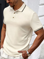 Landon - Textured Knit Polo Shirt