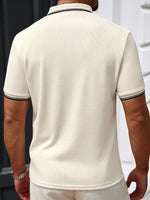 Landon - Textured Knit Polo Shirt