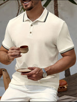 Landon - Textured Knit Polo Shirt
