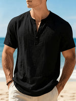 Hayes - Coastal Textured Henley Shirt