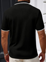 Landon - Textured Knit Polo Shirt