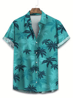 Ocean - Tropical Palm Button-Up Shirt