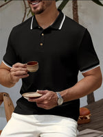 Landon - Textured Knit Polo Shirt