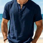 Hayes - Coastal Textured Henley Shirt