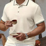 Landon - Textured Knit Polo Shirt
